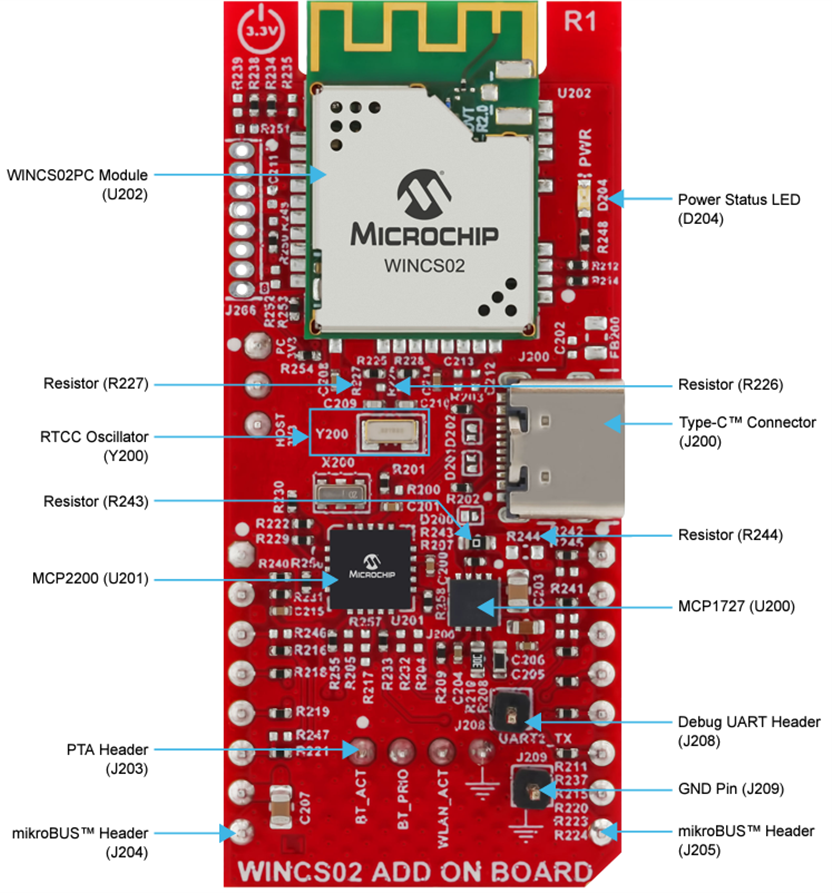 机械图纸 - Microchip Technology WINCS02附加板